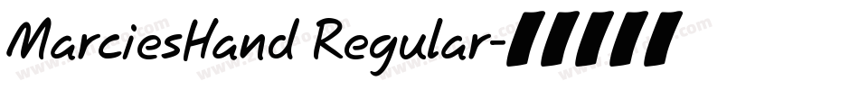 MarciesHand Regular字体转换